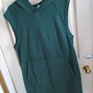 Long Green Cutoff hoodie